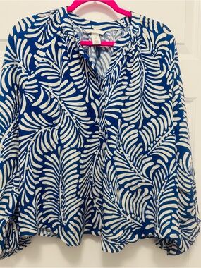 H&M Blue print Blouse